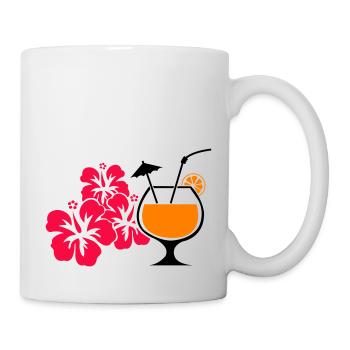 Hawaii Hibiscus Cocktail Drink - Mug - white - Right