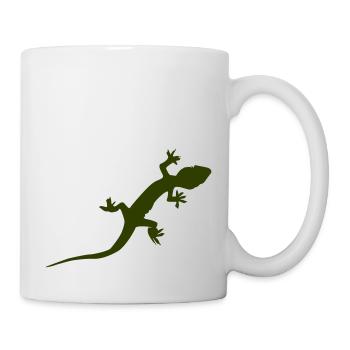 Gecko Echse - Tasse - Weiß - Rechts