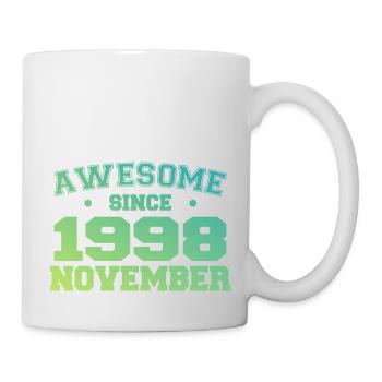 Né Novembre 1998 Cadeau Anniversaire Novembre 1998 - Mug blanc - blanc - Droite