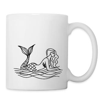 Drawing Mermaid - Mug - white - Right