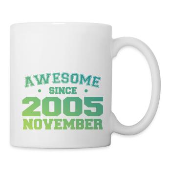 Né Novembre 2005 Cadeau Anniversaire Novembre 2005 - Mug blanc - blanc - Droite