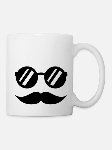 Schnurrbart - Tasse - Weiß