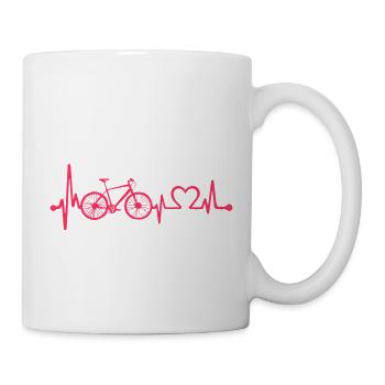Battement d’amour à vélo - Mug blanc - blanc - Droite