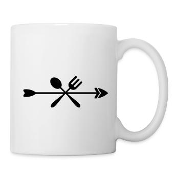 Icône cuisiner et manger - Mug blanc - blanc - Droite
