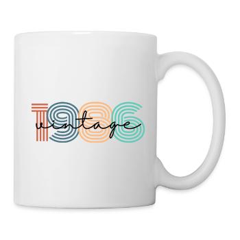 1986 Vintage Retro - Tasse - Weiß - Rechts
