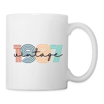 1987 vintage rétro - Mug blanc - blanc - Droite