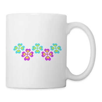 Beaucoup de fleurs colorées belle conception de motif décoratif - Mug blanc - blanc - Droite