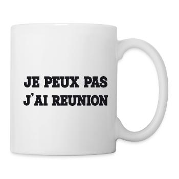 Je peux pas jai reunion - Mug blanc - blanc - Droite