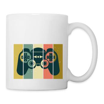 Vintage Retro Gaming Controller - Tasse - Weiß - Rechts