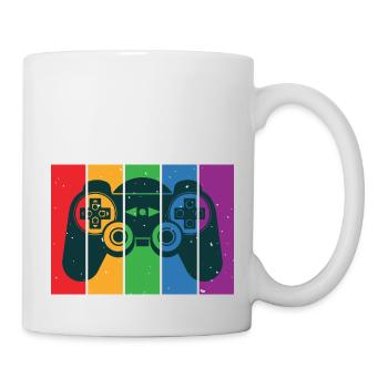 Vintage Retro Gaming Controller - Tasse - Weiß - Rechts