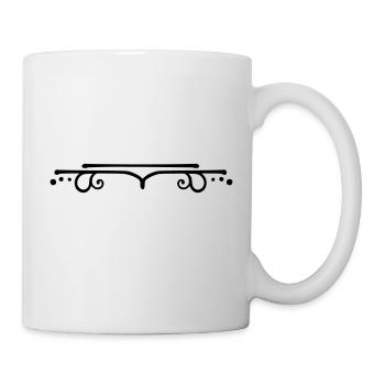 Ligne ondulée droite - Mug blanc - blanc - Droite