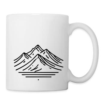 Mountains Winter Skiing Snowboarding - Mug - white - Right