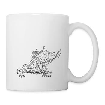 Leguan // Illustration - Tasse - Weiß - Rechts