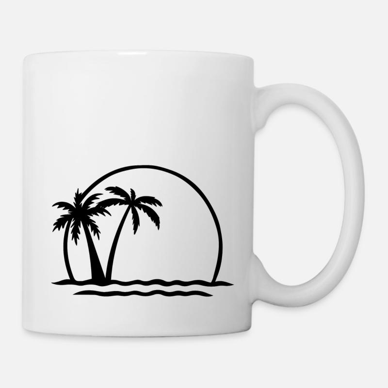 Chemise Palmier - Mug blanc - blanc