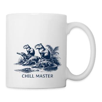 Chill Master - Capibara unter Crocodilen - Tasse - Weiß - Rechts