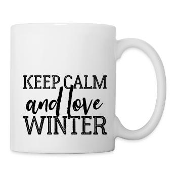 Bleiben Sie ruhig und lieben Sie den Winter - Tasse - Weiß - Rechts