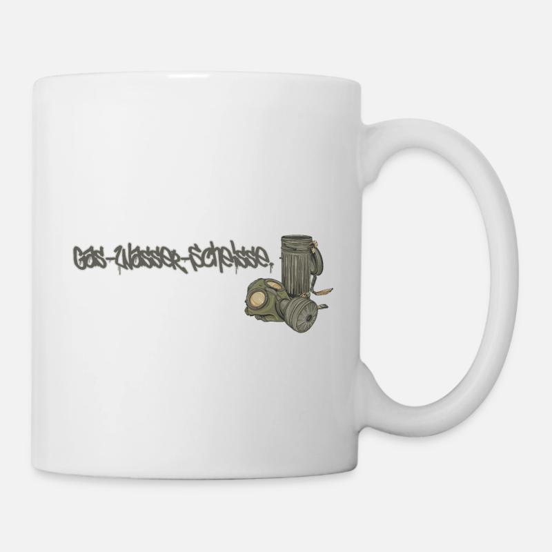 Gas Wasser Scheisse // Illustration - Tasse - Weiß