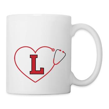Letter l Stethoscope - Mug - white - Right