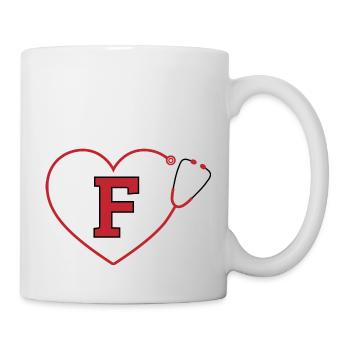 Letter f stethoscope - Mug - white - Right