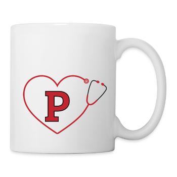 Stethoskop mit dem Buchstaben p - Tasse - Weiß - Rechts