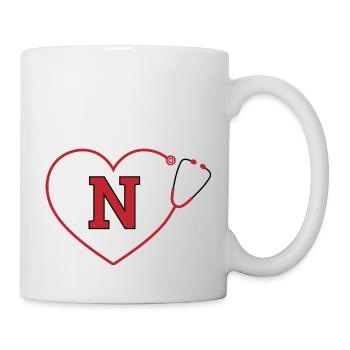 Letter n Stethoscope - Mug - white - Right