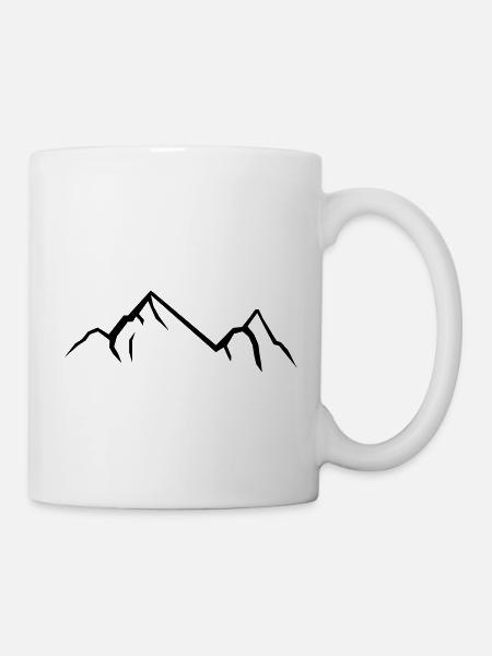 berge - Tasse - Weiß