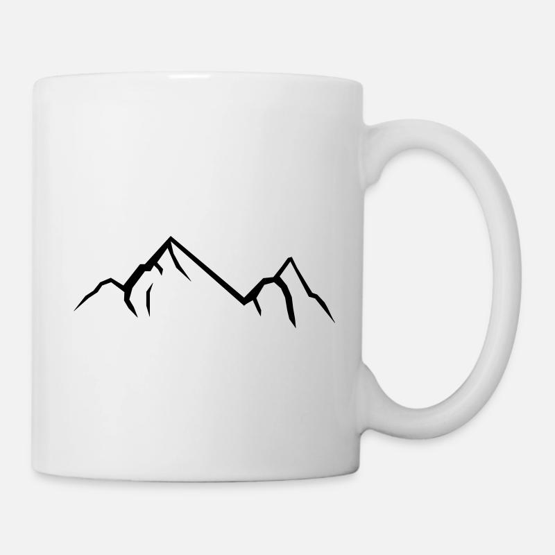 berge - Tasse - Weiß