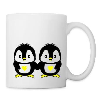 Pingouins Amour mignon - Mug blanc - blanc - Droite