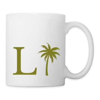 Letter l Green Palm - Mug - white - Right