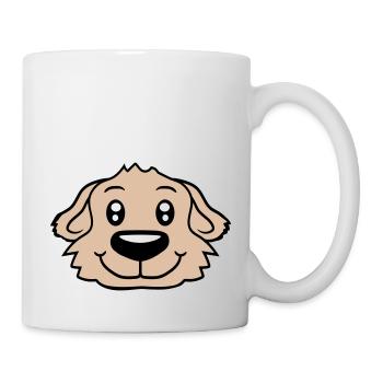 Visage de chien Petit Tête d’animal de compagnie Mignon - Mug blanc - blanc - Droite