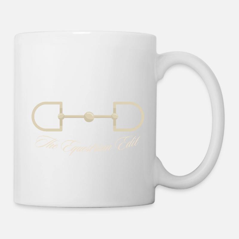 Mors de cheval L’équitation Modifier - Mug blanc - blanc