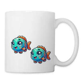 fisch comic 2 - Tasse - Weiß - Rechts