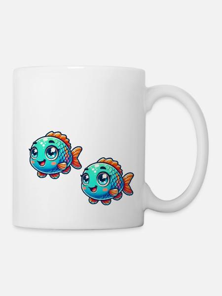 fisch comic 2 - Tasse - Weiß