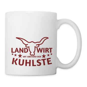 Der kuhlste Landwirt im Dorf alle Bauer, Land - Tasse - Weiß - Rechts