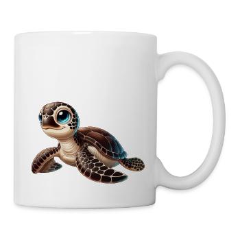 Hawksbill turtle young - Mug - white - Right