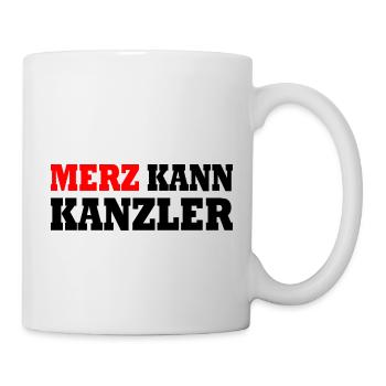 Merz kann kanzler - Tasse - Weiß - Rechts
