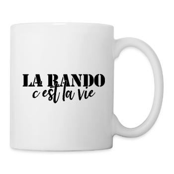 Wandern ist Leben. Humor, Leidenschaft, Wandern - Tasse - Weiß - Rechts