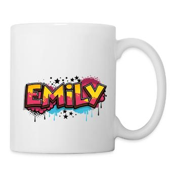 Emily Graffiti Cool Name First Name - Mug - white - Right