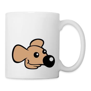 Maus Große Nase Mäuschen Kleine Ratte Nager Süß - Tasse - Weiß - Rechts