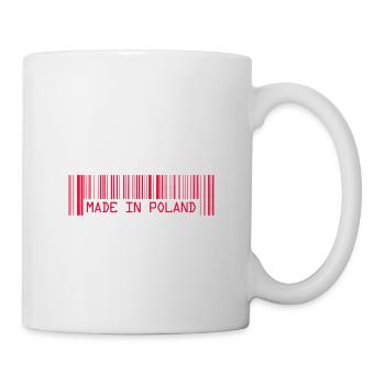 Fabriqué en Pologne - Pologne - Pologne - Code-barres - Dash - Mug blanc - blanc - Droite