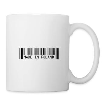 Fabriqué en Pologne - Pologne - Pologne - Code-barres - Dash - Mug blanc - blanc - Droite