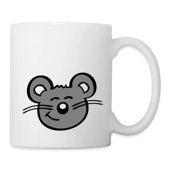 Maus Mäuschen Süße Kleine Ratte Nager Freundlich - Tasse - Weiß - Rechts