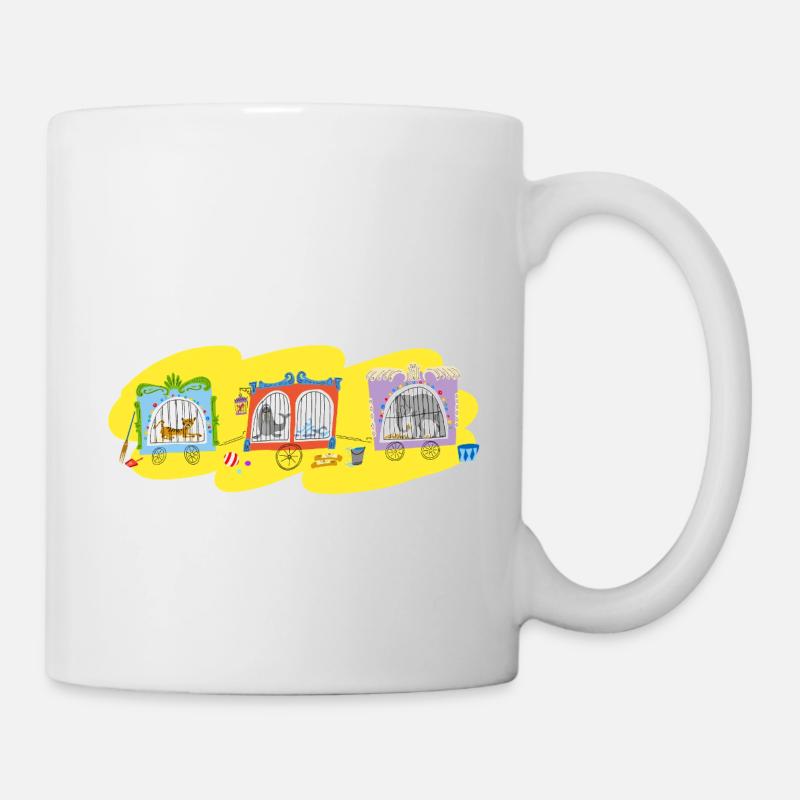 Animals circus Vintage Retro - Tasse - Weiß