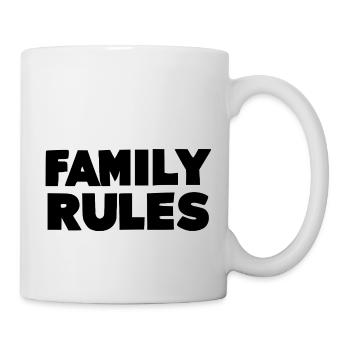 Regeln für die Familie - Tasse - Weiß - Rechts