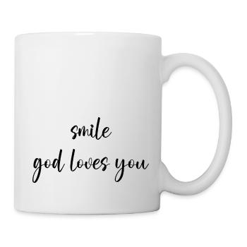 smile god loves you - Tasse - Weiß - Rechts