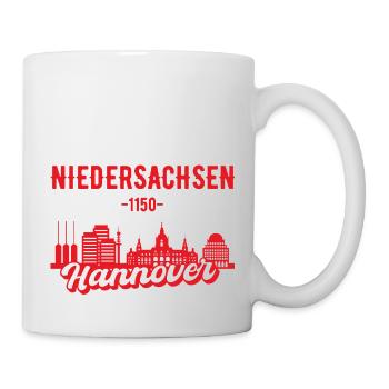 Hannover Skyline Geschenk - Tasse - Weiß - Rechts