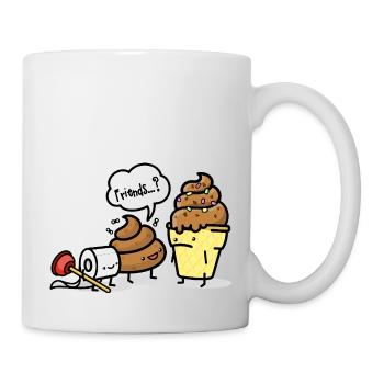 kawai Kackhaufen und Klorolle treffen Softeis - Tasse - Weiß - Rechts