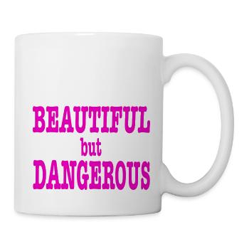 Beautiful but – beauty with power - Mug - white - Right
