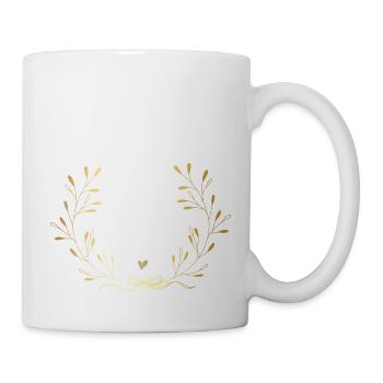 Team de la mariée couronne doré - Mug blanc - blanc - Droite