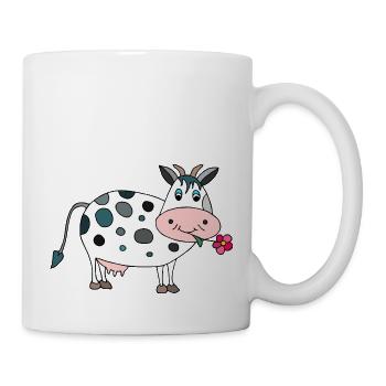 Vache - Mug blanc - blanc - Droite
